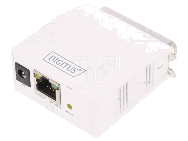 Printerserver; Centronics 36pin stekker,DC,RJ45 Printerserver; Centronics 36pin stekker,DC,RJ45
